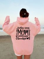Women's Hoodie Long Sleeve Hoodies & Sweatshirts Printing Pocket Mama Simple Style Letter main image 8