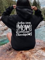 Women's Hoodie Long Sleeve Hoodies & Sweatshirts Printing Pocket Mama Simple Style Letter main image 1