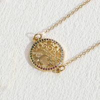 Elegant Mama Letter Heart Shape Copper 14k Gold Plated Zircon Pendant Necklace In Bulk sku image 1