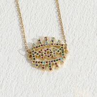 Elegant Mama Letter Heart Shape Copper 14k Gold Plated Zircon Pendant Necklace In Bulk sku image 2