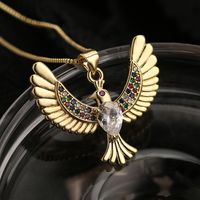 Einfacher Stil Pendeln Vogel Kupfer 18 Karat Vergoldet Zirkon Halskette Mit Anhänger In Masse main image 4