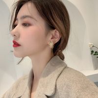 Ins Style Simple Style Fireworks Alloy Plating Inlay Rhinestones Women's Ear Studs main image 5