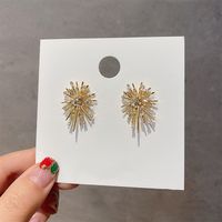 Ins Style Simple Style Fireworks Alloy Plating Inlay Rhinestones Women's Ear Studs sku image 1