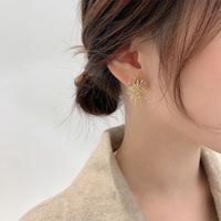 Ins Style Simple Style Fireworks Alloy Plating Inlay Rhinestones Women's Ear Studs main image 2