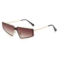 Lady Simple Style Solid Color Ac Special-shaped Mirror Full Frame Women's Sunglasses main image 3