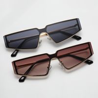 Lady Simple Style Solid Color Ac Special-shaped Mirror Full Frame Women's Sunglasses main image 5