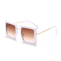 Streetwear Solid Color Pc Square Half Frame Women's Sunglasses main image 3
