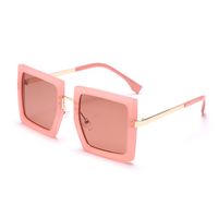 Streetwear Solid Color Pc Square Half Frame Women's Sunglasses sku image 2