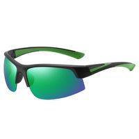 Retro Solid Color Tac Square Half Frame Sports Sunglasses sku image 5