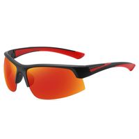 Retro Solid Color Tac Square Half Frame Sports Sunglasses sku image 6