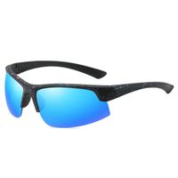 Retro Solid Color Tac Square Half Frame Sports Sunglasses sku image 8