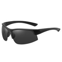 Retro Solid Color Tac Square Half Frame Sports Sunglasses sku image 1