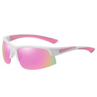 Retro Solid Color Tac Square Half Frame Sports Sunglasses sku image 7