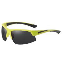 Retro Solid Color Tac Square Half Frame Sports Sunglasses sku image 3
