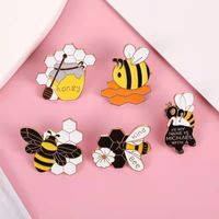 Cute Letter Bee Alloy Enamel Unisex Brooches main image 1
