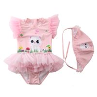 Nouveau Maillot De Bain Pour Enfants Femmes   Bébé Maillot De Bain Manches Volantées Gaze Jupe Filles Maillot De Bain Une Pièce main image 3