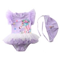 New Children's Swimsuit Women's   Baby's Swimsuit Flounced Sleeve Gauze Skirt Girls' One-piece Swimsuit main image 2