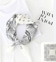 Women's Simple Style Printing Satin Silk Scarves sku image 6
