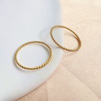 Retro Geometric Stainless Steel Artificial Pearl Beaded Plating Rings 1 Piece sku image 1