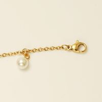 Casual Vacation Round 304 Stainless Steel Plating Artificial Pearls 18K Gold Plated Women'S Anklet main image 2