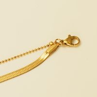 Vacation Simple Style Solid Color 304 Stainless Steel Plating Titanium Steel 18K Gold Plated Women'S Anklet main image 3