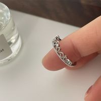 Simple Style Solid Color Copper Inlay Zircon Open Ring 1 Piece main image 4