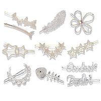 Ins Style Letter Flower Butterfly Imitation Pearl Alloy Plating Inlay Rhinestones Hair Clip main image 2