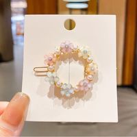 Ins Style Letter Flower Butterfly Imitation Pearl Alloy Plating Inlay Rhinestones Hair Clip sku image 44