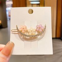 Ins Style Letter Flower Butterfly Imitation Pearl Alloy Plating Inlay Rhinestones Hair Clip sku image 43