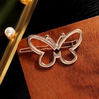 Ins Style Letter Flower Butterfly Imitation Pearl Alloy Plating Inlay Rhinestones Hair Clip sku image 25