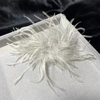 Retro Solid Color Feather Unisex Brooches sku image 13