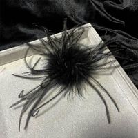 Retro Solid Color Feather Unisex Brooches sku image 6
