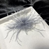 Retro Solid Color Feather Unisex Brooches sku image 7