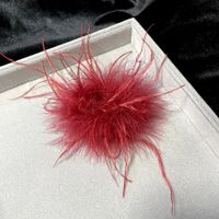 Retro Solid Color Feather Unisex Brooches sku image 8