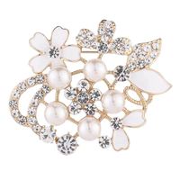 Élégant Fleur Papillon Oiseau Alliage Incruster Perles Artificielles Strass Femmes Broches sku image 14