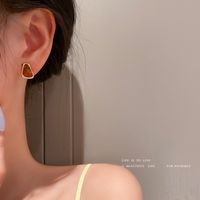 Simple Style Geometric Alloy Resin Women's Ear Studs main image 5