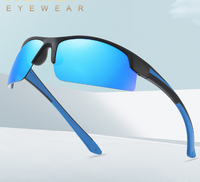 Retro Solid Color Tac Square Half Frame Sports Sunglasses main image 4