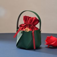 Weihnachten Einfarbig Pu-leder Gruppe Zubehör Für Geschenkverpackungen 1 Stück sku image 2