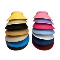 Women's Simple Style Solid Color Wide Eaves Sun Hat main image 5