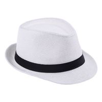 Men's Classic Style Solid Color Curved Eaves Fedora Hat main image 5