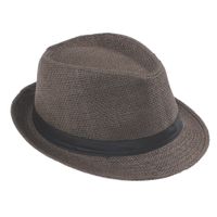Men's Classic Style Solid Color Curved Eaves Fedora Hat main image 2
