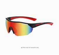 Hip-hop Sports Color Block Tac Square Half Frame Sports Sunglasses main image 4