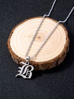 Casual Simple Style Letter Stainless Steel Men's Pendant Necklace main image 9