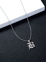 Casual Simple Style Letter Stainless Steel Men's Pendant Necklace main image 4