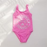 Cute Coconut Tree Printing Bodysuit One-pieces Kids Swimwear sku image 10