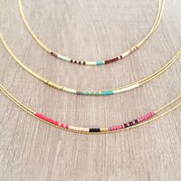 Casual Vacation Geometric Beaded Plating 14k Gold Plated Women's Necklace main image 5