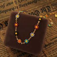 Classic Style Flower Copper Plating Women's Bracelets Necklace sku image 2