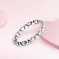Simple Style Heart Shape Alloy Plating Women's Rings main image 1