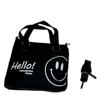 Women's Medium Canvas Smiley Face Cute Square Magnetic Buckle Crossbody Bag main image 5