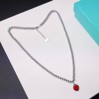 Simple Style Heart Shape Titanium Steel Plating Pendant Necklace sku image 3